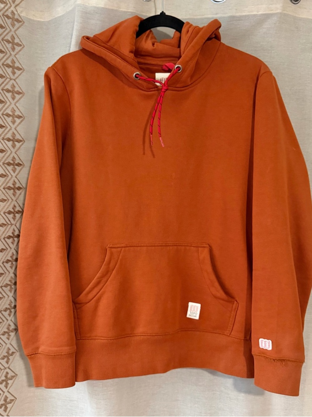 Topo Designs Rust Orange Men's Hoodie